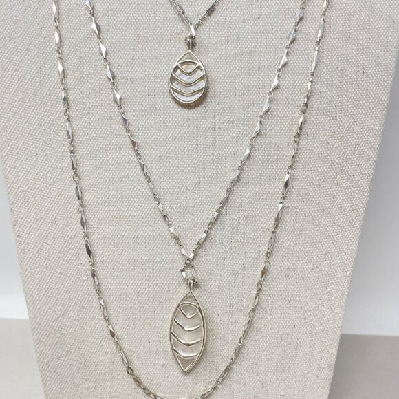 Stella & Dot Aurelia Mother Of‎ Pearl Necklace Set Convertible Reversible - Picture 8 of 11